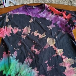 Reverse tie dye shirt